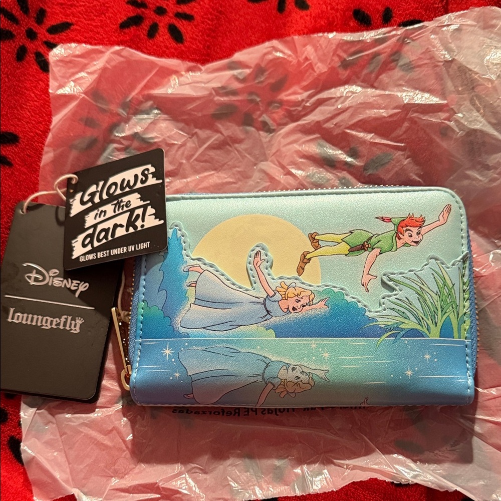 Loungefly Blue Peter Pan Glow-in-the-Dark Wallet